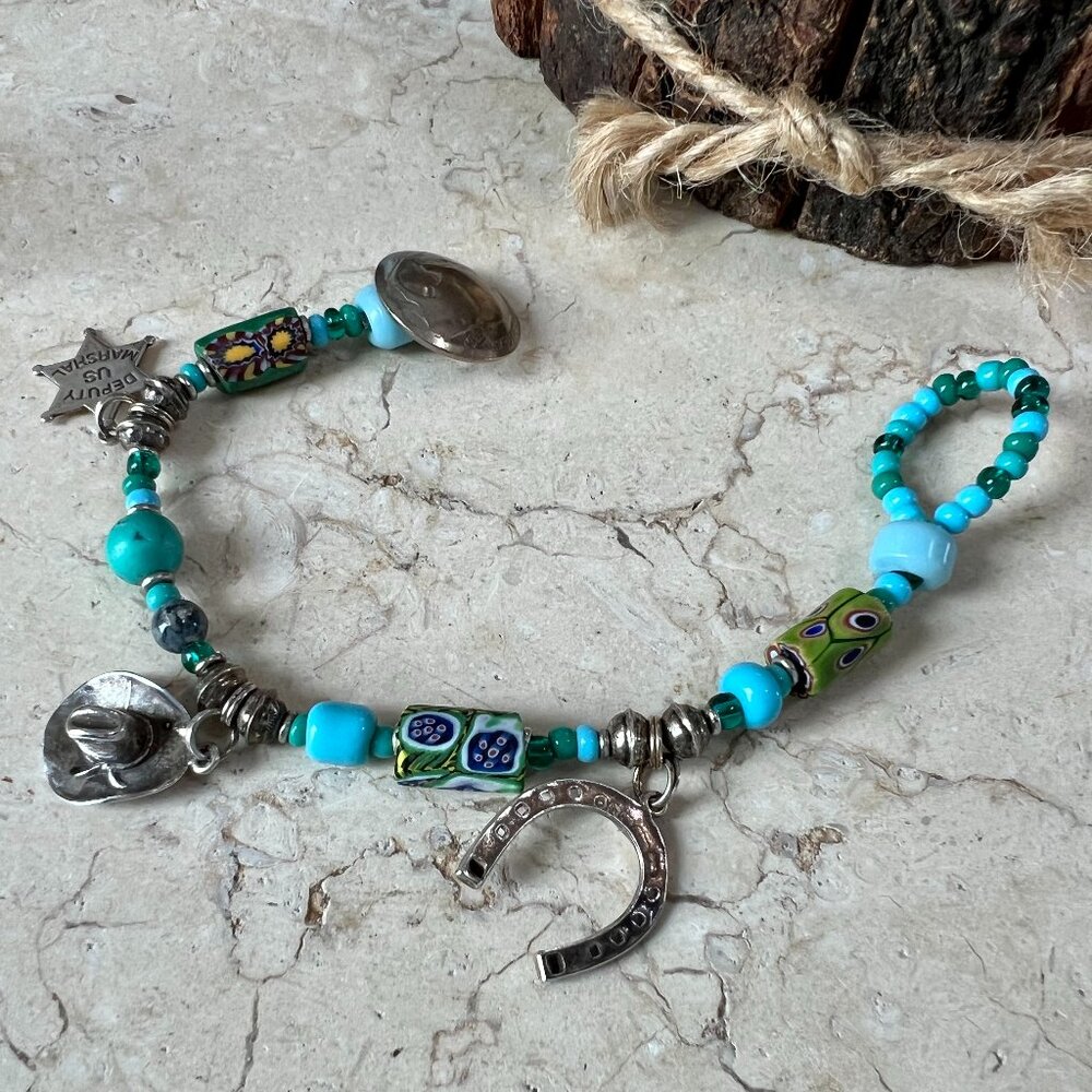 SALE! Western/Cowboy Charm Bracelet